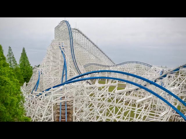 解説付き】 ハイブリッドコースター白鯨 on-ride POV (乗車映像