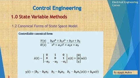 Canonical Forms of State Space Model