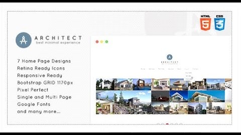 Architect - Creative & Minimal HTML5 Template | Themeforest Download