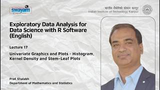 Lecture 17 : Univariate Graphics and Plots - Histogram, Kernel Density and Stem–Leaf Plots