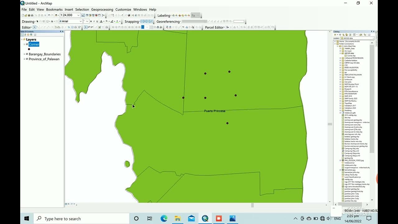 8 How to set up input bearing and distance in ArcGIS 10.2.2 YouTube