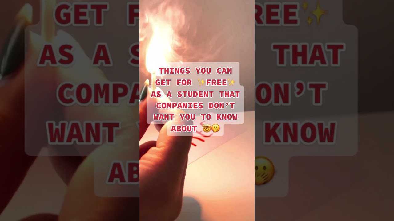 Things You Can For FREE As A Student That Companies Don t Want YOU To 