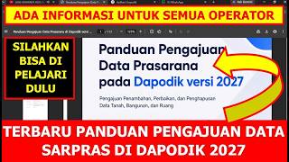 LATEST GUIDE TO SUBMITTING FACILITIES AND INFRASTRUCTURE DATA IN DAPODIK 2027