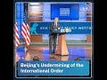 Beijing’s Undermining of the International Order