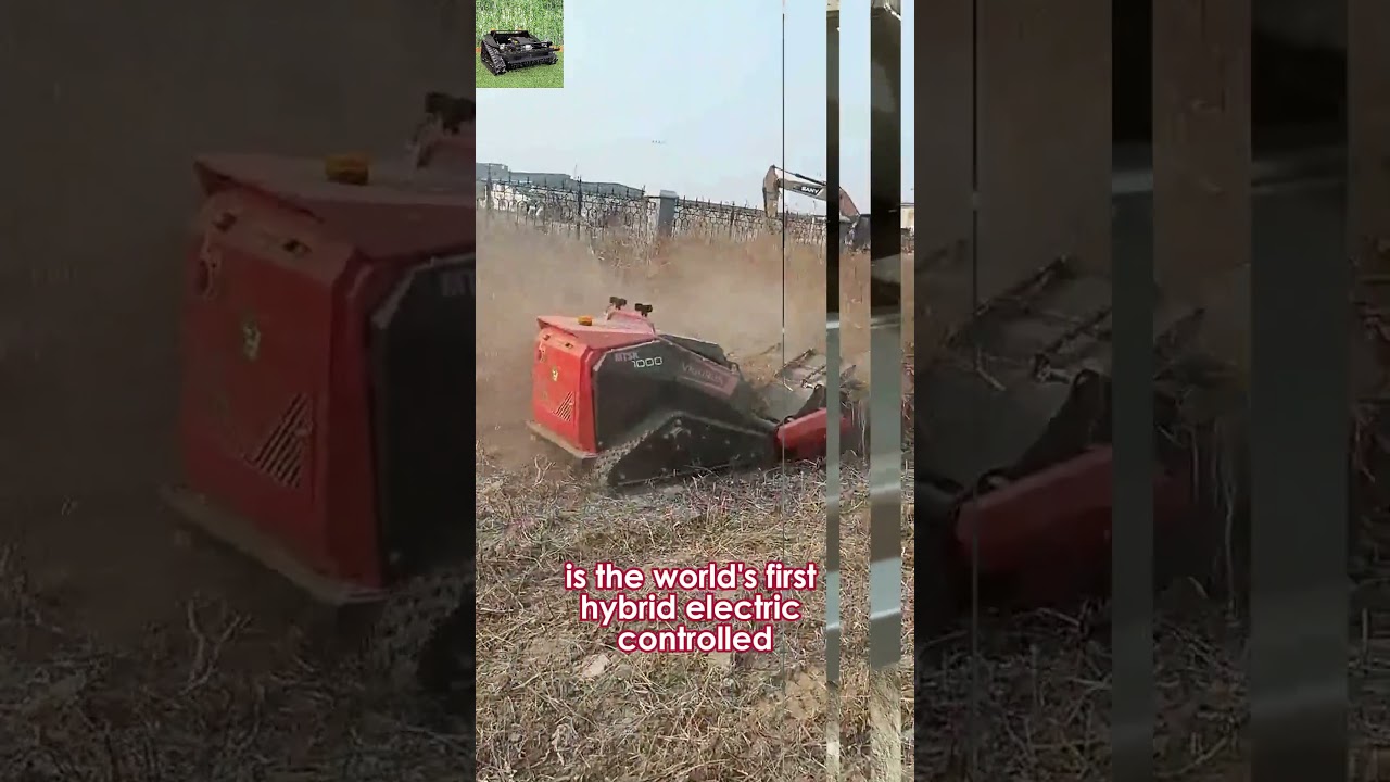 remote operated caterpillar grass trimmer made by Vigorun Tech