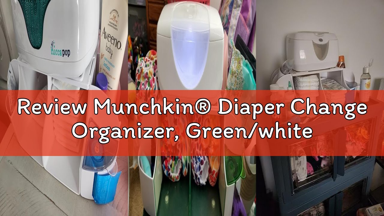 Review Munchkin® Diaper Change Organizer, Green/white