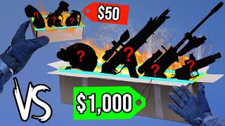$50 vs $1,000 Airsoft Mystery Box!