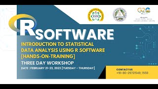 Workshop on R-Software - Introduction to Statistical Data Analysis Using R-Software