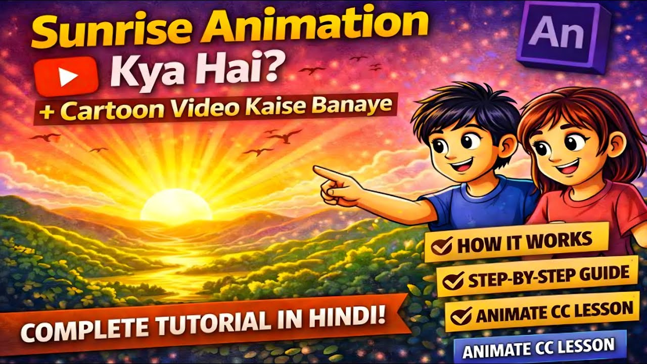 Sunrise Animation Kya Hai? | Cartoon Video Kaise Banaye | Adobe Animate CC Hindi