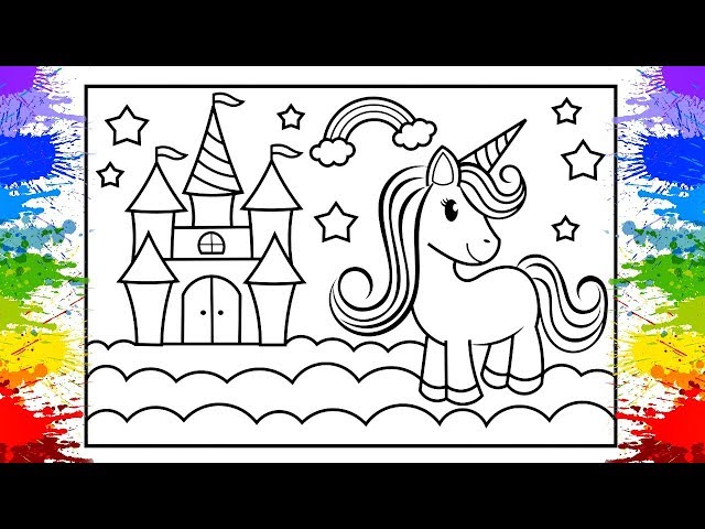 Desenhos de Pintar Unicórnio para Crianças, Desenhos Animados, Pintura  Unicornio