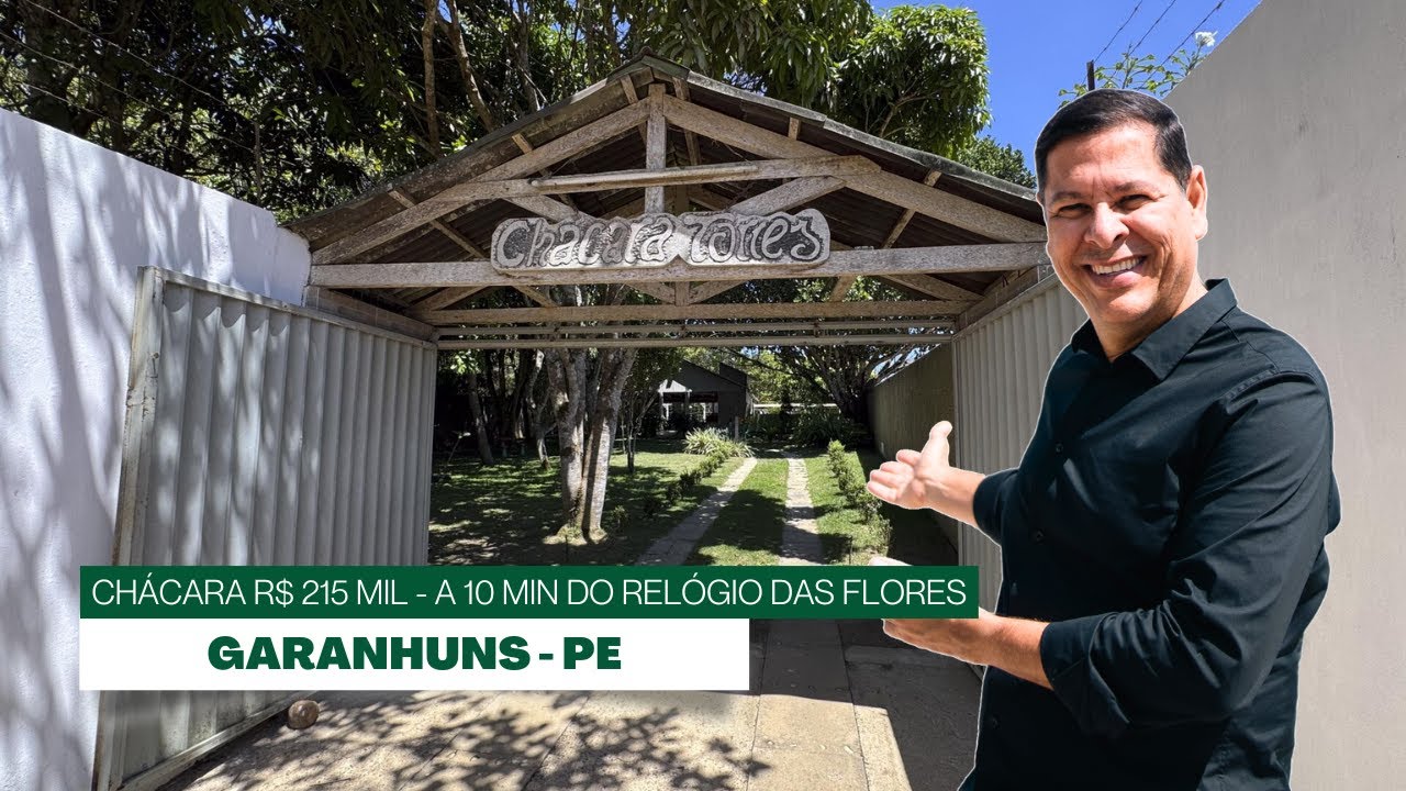 TOUR COMPLETO | CHÁCARA R$ 215 MIL EM GARANHUNS! - 2.000m² com Piscina e Lazer Completo