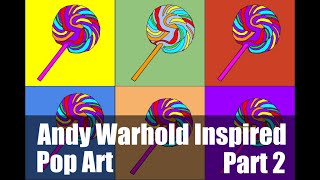 Warhol Inspired Pop Art in Google Draw Part 2