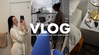 VLOG: home updates, full haircare routine, productive days, IKEA trip & meal inspo