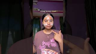 trying *korean mask 🇰🇷😍viral in KOREA😢😭 #ytshorts #korea #koreanskincare #facemask #shorts