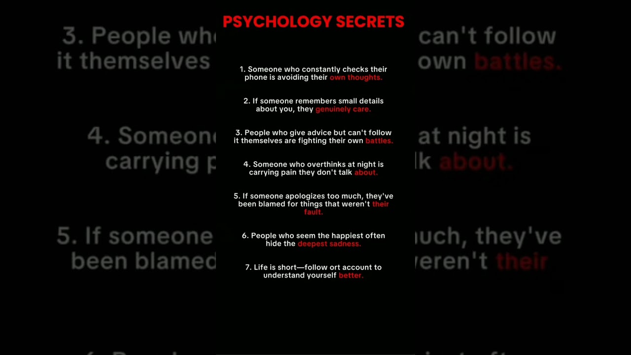 PSYCHOLOGY SECRETS.