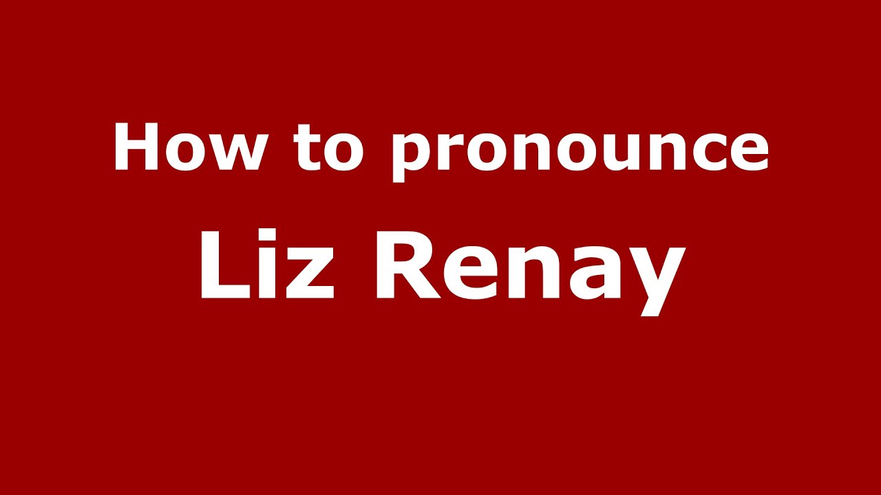 How to pronounce Liz Renay (American English/US)  - PronounceNames.com
