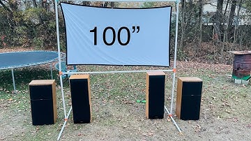 100 inch  projector screen Stand￼ out of PVC pipe￼