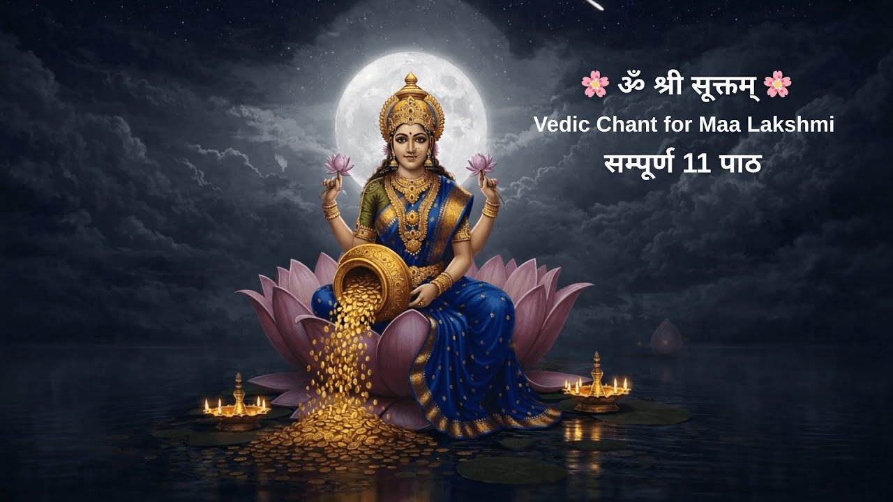 ॐ श्री सूक्तम् - Vedic Chant for Goddess Lakshmi 🌸 सम्पूर्ण 11 पाठ 🌸