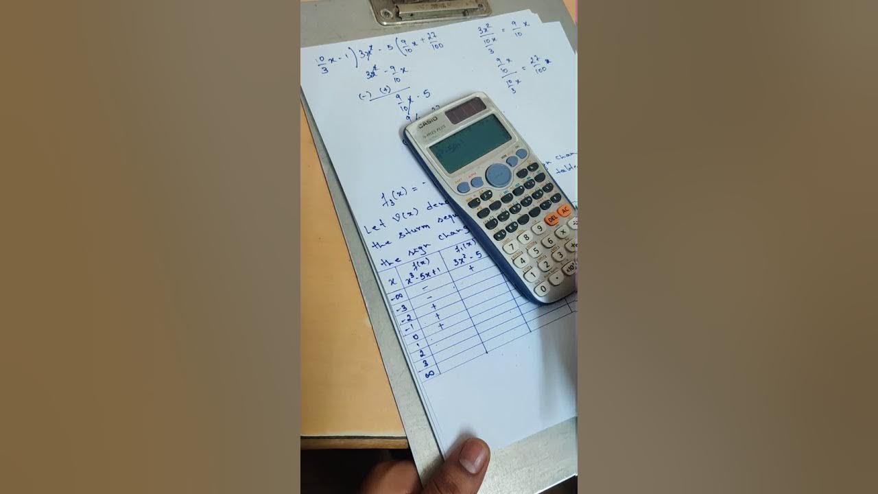 Sturm Sequence method for identifying number of real roots YouTube