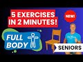 5 Full Body Seated Exercises - For Seniors (2 Mins)