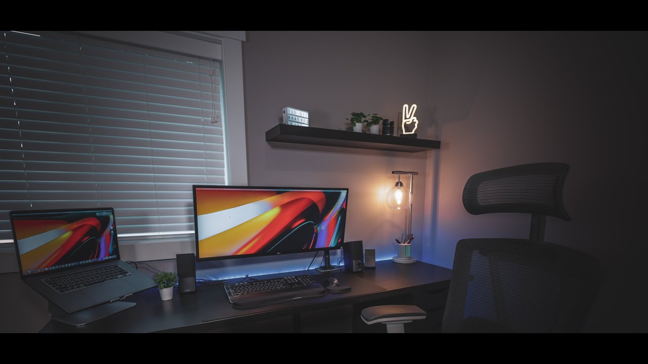 My MODERN Productivity Desk Setup (2021) - YouTube