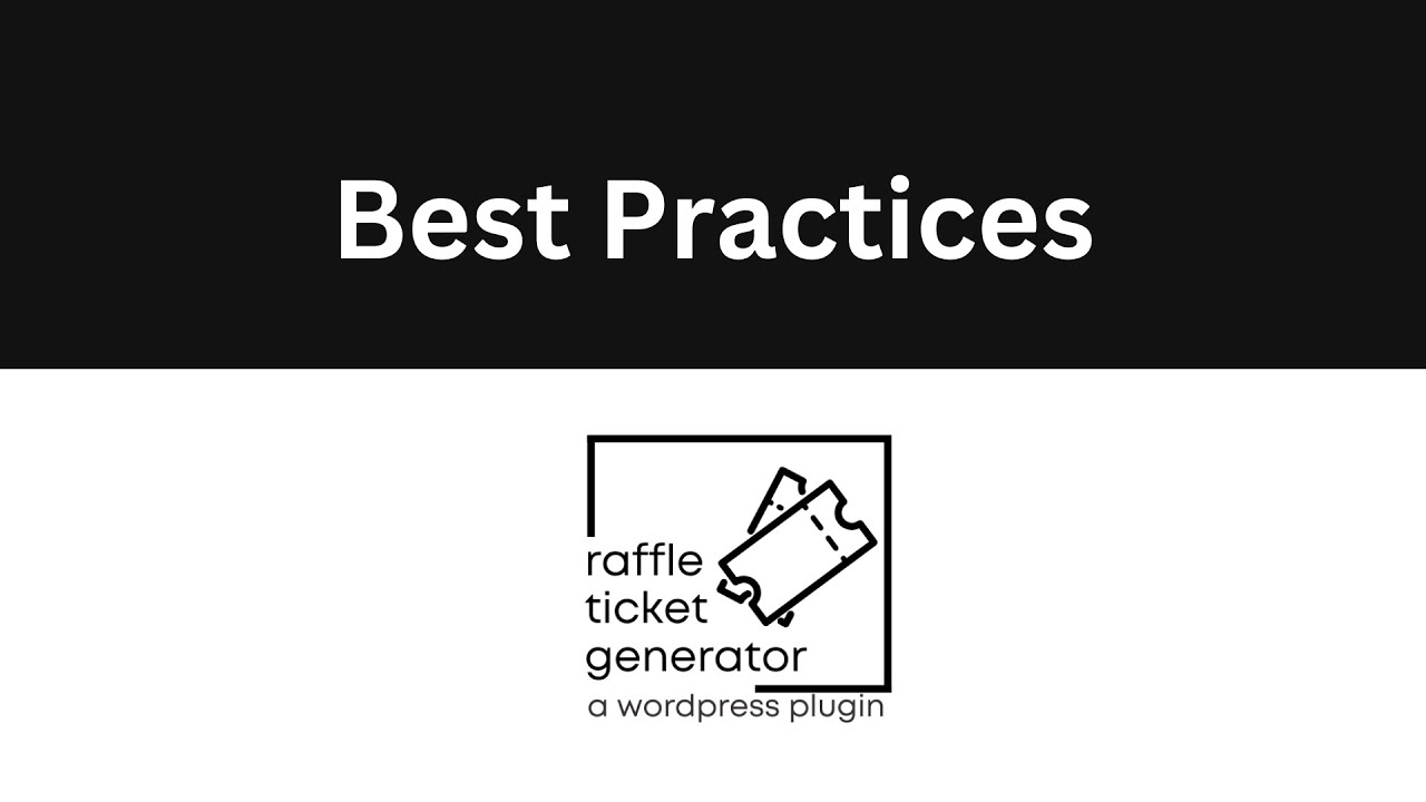 Best Practices for The Raffle Ticket Generator YouTube