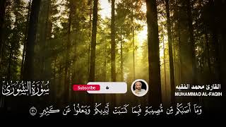 سورة الشورى كاملة مكتوبة  للقارئ الشيخ محمد الفقيه  تلاوة خاشعة ومؤثرة😌💚