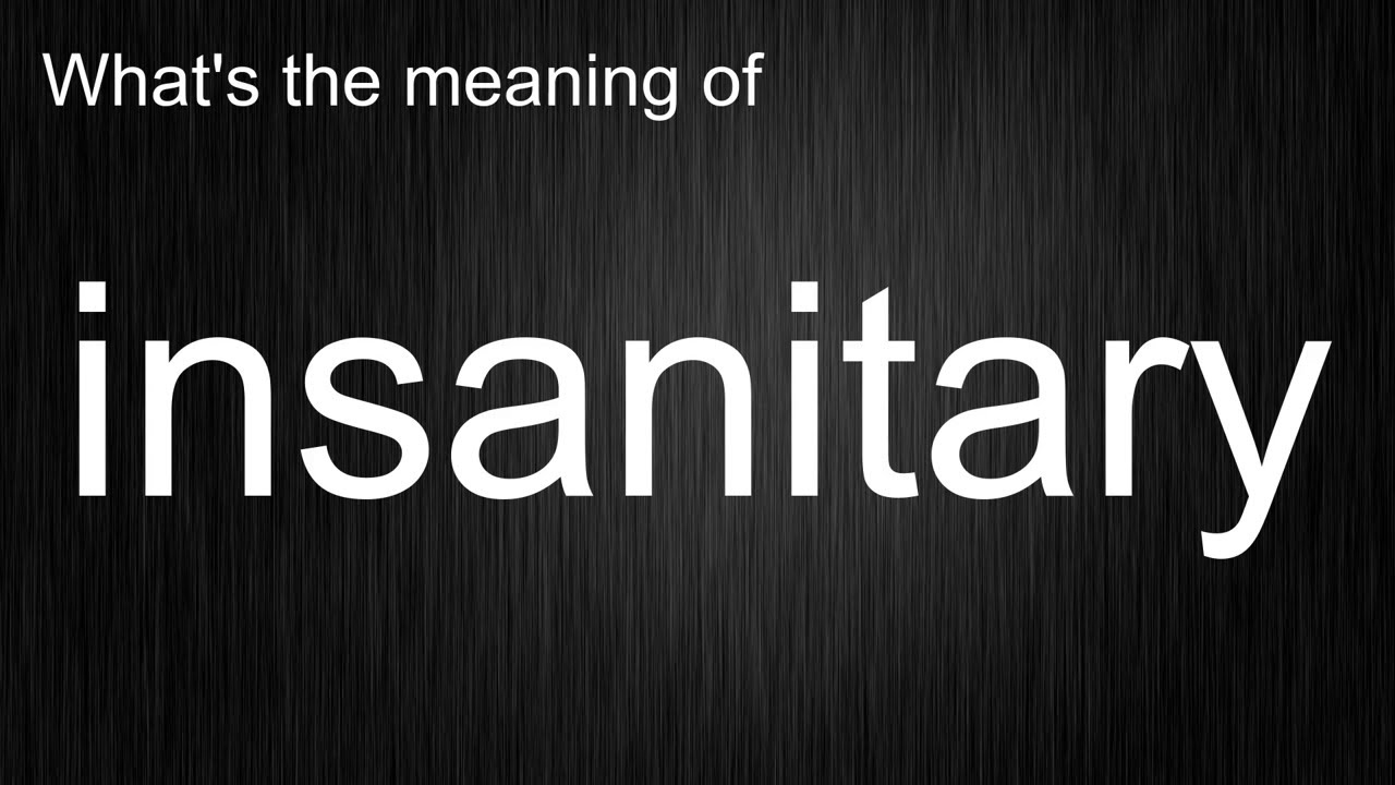 insanitary Over English Pronunciation and Meaning? Here's All You Need to Know