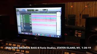 Tracking drums & bass for the client at Fenix Studios on Staten Island, NY