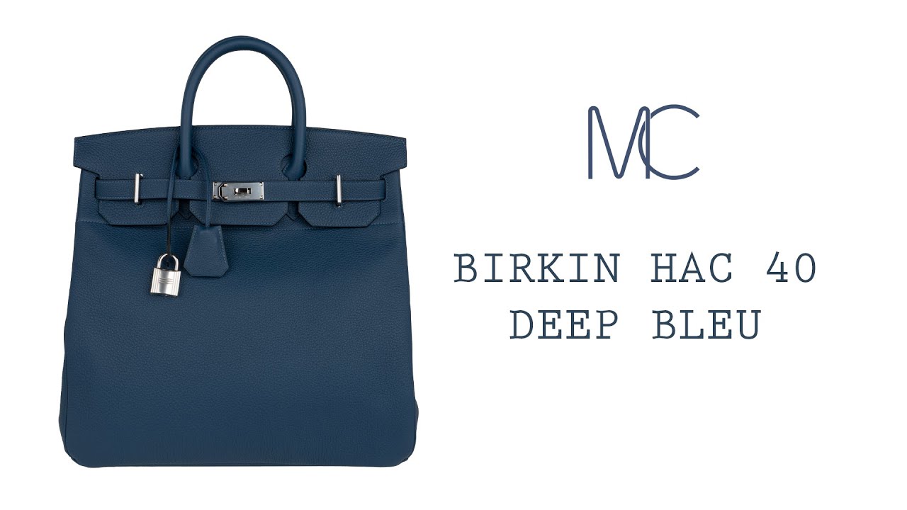 Hermes Birkin Hac 40 Deep Bleu Togo Palladium Hardware New – Mightychic