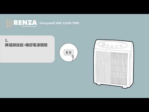 RENZA 濾網 適用 Honeywell HAP-16300-TWN 更換說明