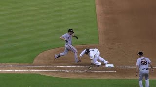 SF@MIA: Rojas barehands, Bour lays out to nab Susac