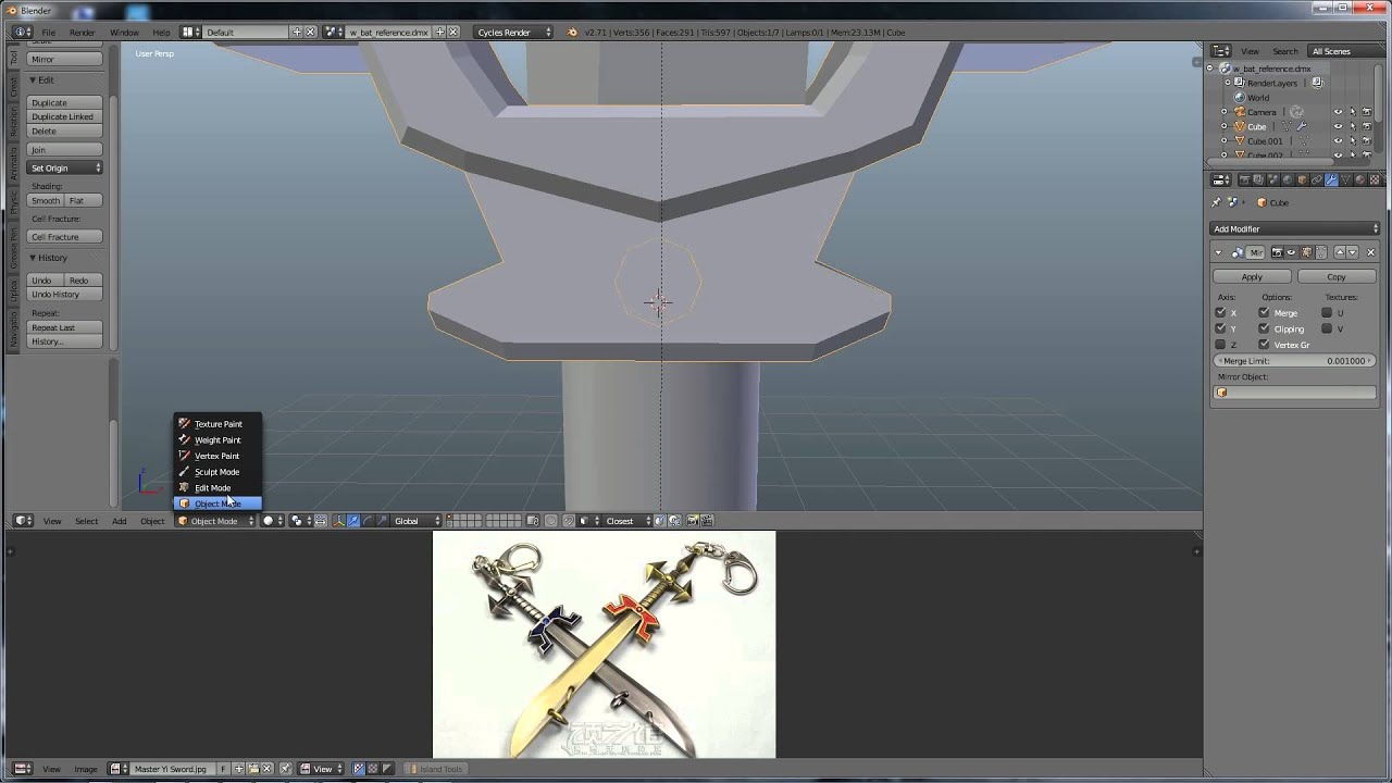 Blender Sword Speed modeling - Master Yi Inspired Part 1 - YouTube