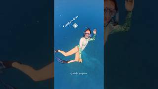 free diving at 17 weeks pregnant #pregnancy