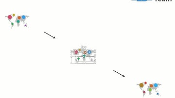 world map with navigation location and icons flat powerpoint design