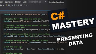 Presenting Data - C# Mastery Course