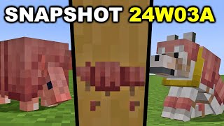 Armadillo Texture Changes, Wolf Update & Boosted Performance! (Minecraft Snapshot 24w03a)