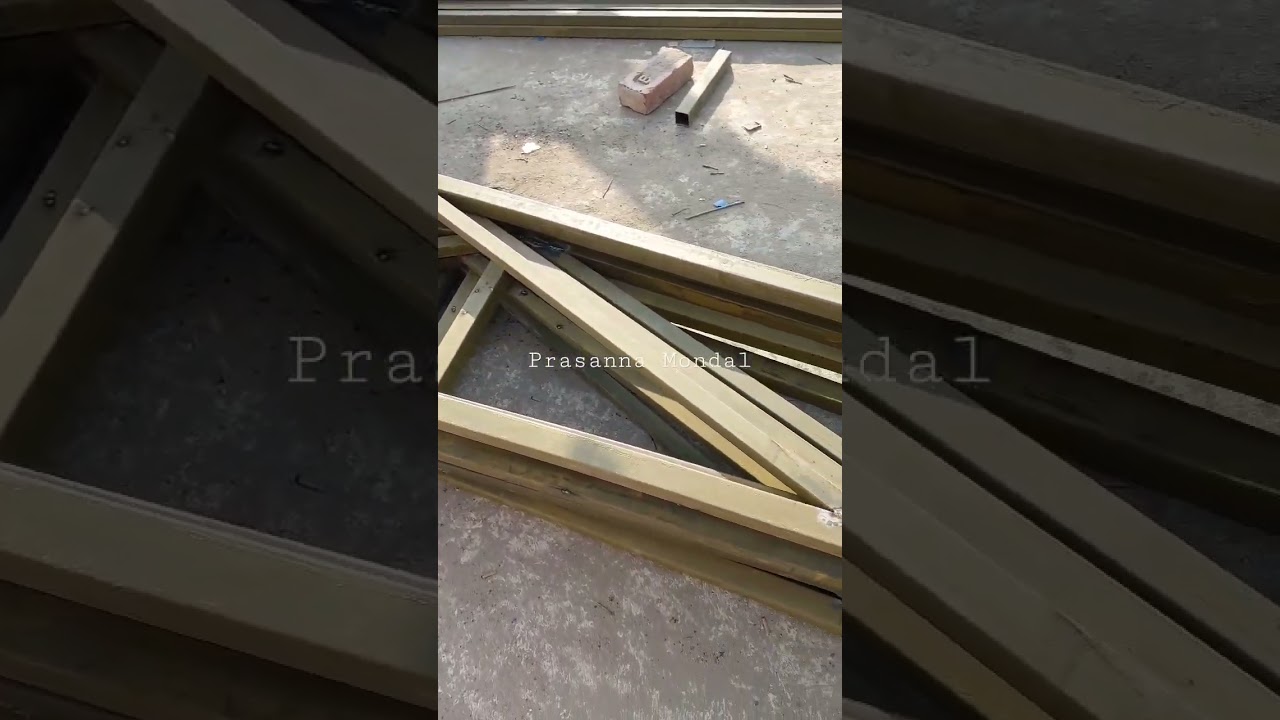 Beautiful hollow steel square pipe shade structure making amazing engineering construction video