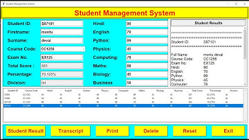How to make a Student Management System in Python with Database  Connectivity  #Hindi || GUI project