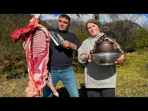 Mən Əfqan Kazanda Quzu Kəsmişəm Bişirmək üçün! Həyat yoldaşım razıdır!