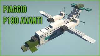 Minecraft Airplane Tutorial: How to Make a Piaggio P.180 Avanti