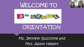 3rd Grade Orientation 2020