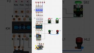 Self - locking Circuit with Indicator light #electric #electricalcontrol #electricalengineer