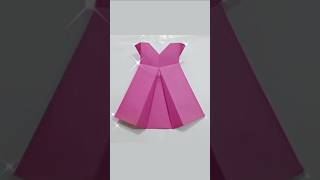 Without glue paper frock making easy/ origami frock #shorts #paperfrock