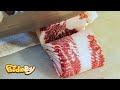 1mm 한우 차돌박이 & 등심꽃살 / 1mm Korean Beef Brisket & Beef Sirloin - Korean Street Food / 서울 건대 누렁소 생고기