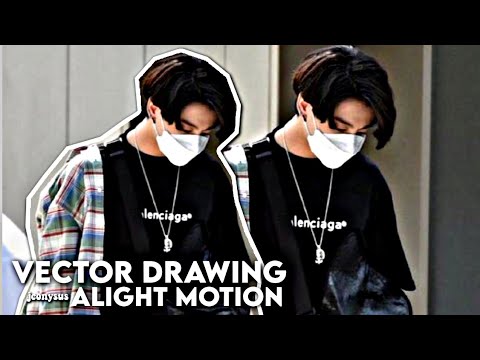 remove background / vector drawing using Alight Motion for edits [ tutorial ]