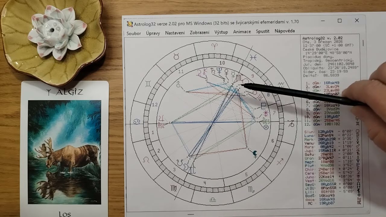 Horoskop na týden od 2.3., úplněk v Panně 3.3., Venuše přestup do Berana, Mars do Ryb, Výklad run