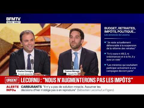 THOMAS MÉNAGÉ est face à CHARLES CONSIGNY sur BFMTV !