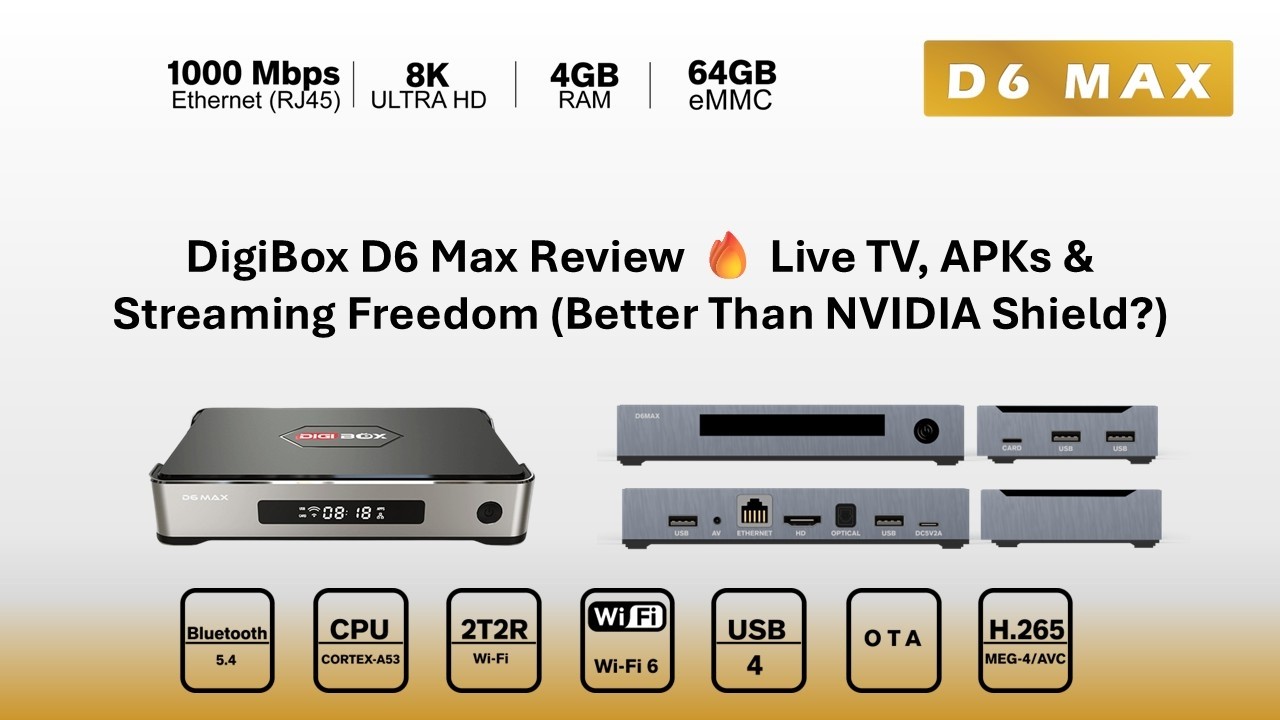 DigiBox D6 Max Review 🔥 Live TV, APKs & Streaming Freedom (Better