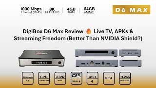 DigiBox D6 Max Review 🔥 Live TV, APKs & Streaming Freedom (Better Than NVIDIA Shield?)